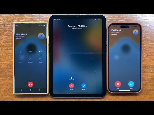Samsung S23 Ultra vs iPhone 14 Pro Max Zangi App Outgoing Calls to iPad Mini 6. Who's First?