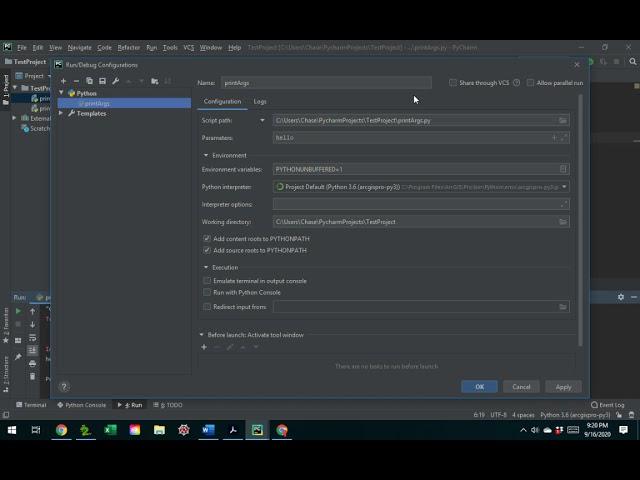 01 - Getting Started with PyCharm - Passing User Arguments