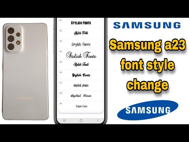 Samsung a23 font style change || Samsung font style change