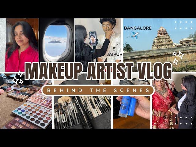 Behind the Scenes of a Bridal Makeup Artist - Kit Prep, Travel to Bangalore | MAKEUP ARTIST VLOG