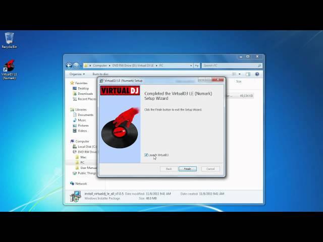 Numark 101:  VirtualDJ LE Software Installation for PC - Mixtrack Edition