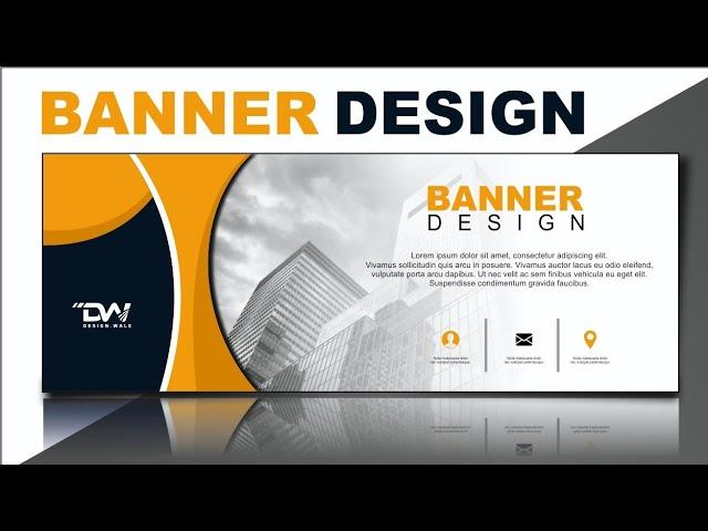 Professional Flex Banner Design in Corel Draw x7 || Design Wale