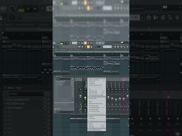 How To Copy All Effects Between Mixer Tracks / FL Studio Tips #Shorts