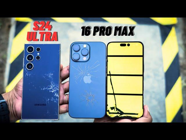 iPhone 16 Pro Max Drop Test vs iPhone 15 Pro Max vs Samsung S24 Ultra | Durability