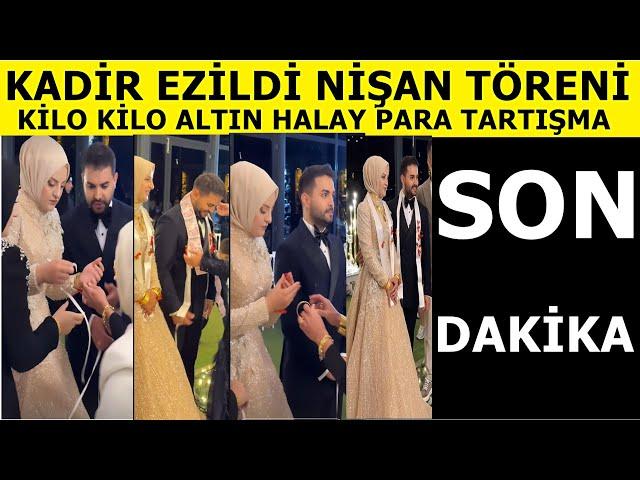 Sondakika: Ünlü sunucu Kadir Ezildi nişan töreni 2 kilo altın takıldı para yağdı kim tartıştı halay