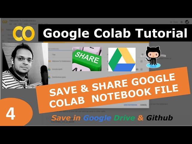 4) Google Colab Tutorial | How to save, (Google Drive - Github), Download & share Colab File