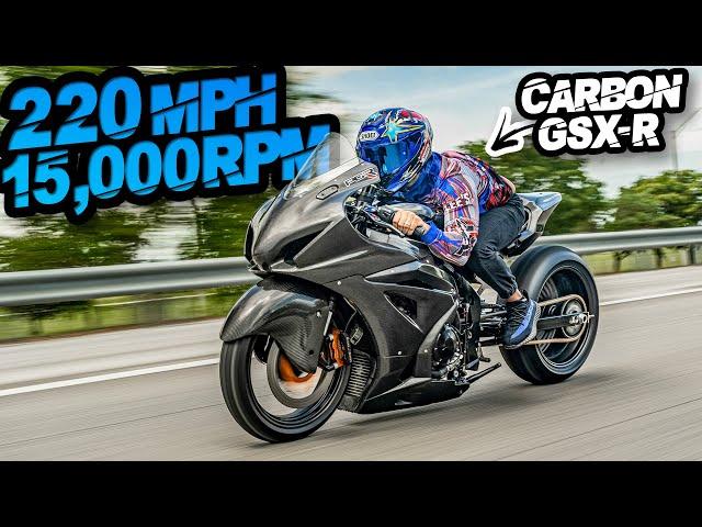 220MPH Carbon Suzuki GSX-R SCREAMS 15,000RPM | 60-130MPH 2.X Seconds! (Busa & H2 Killer)