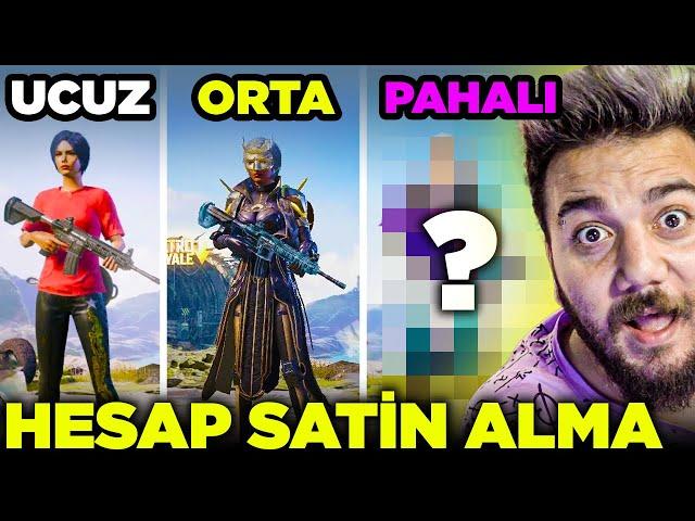 50 TL VS 2500 TL UCUZ ORTA PAHALI HESAP SATIN ALMA  - PUBG Mobile GGŞA