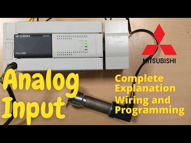 Lesson #8 || How to connect analog 4 to 20mA sensor transmitter with Mitsubishi PLC Gx developer