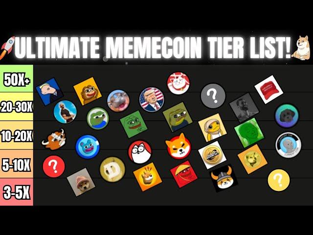 THE ULTIMATE CRYPTO MEMECOIN TIER LIST FOR 2025!  #memecoin #tierlist