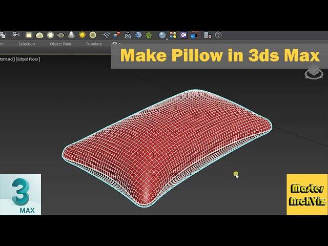 How To Make Pillow In 3ds Max Using Cloth Modifier | Pillow Modelling in 3dsmax !!