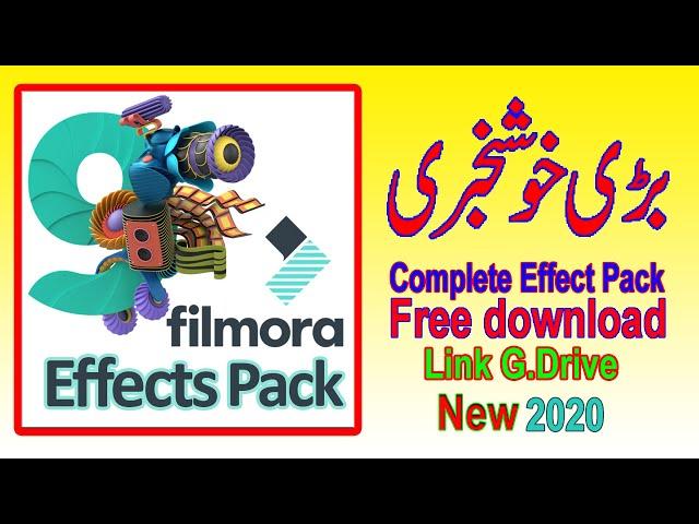 Filmora 9 Complete Effect Pack 2020 free download link