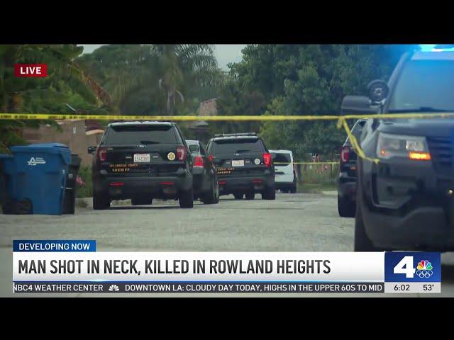 Man shot and killed in Rowland Heights