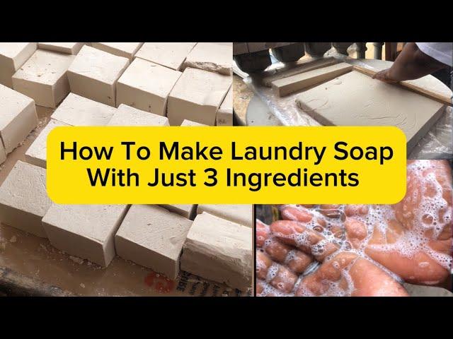 HOW TO MAKE LAUNDRY SOAP WITH JUST 3 INGREDIENTS #soapmaking #howtomakesoapathome