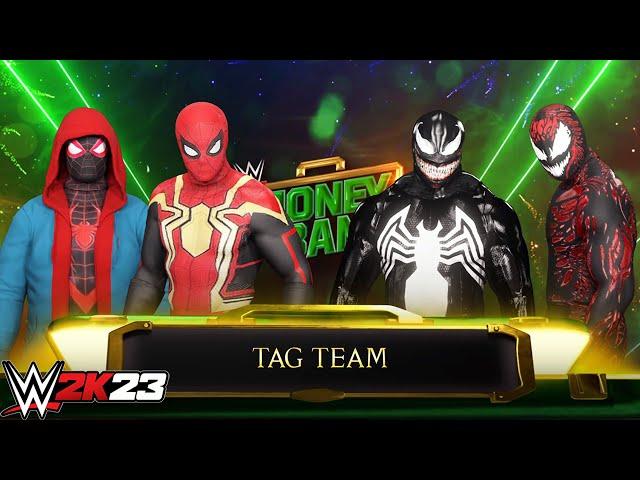 WWE 2K23 - Spider-Man & Miles Morales Vs Venom & Carnage | Tag Team Match PS5 [4K]