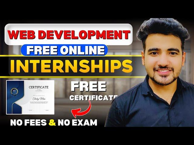 𝐖𝐄𝐁 𝐃𝐄𝐕𝐄𝐋𝐎𝐏𝐌𝐄𝐍𝐓  Work From Home Internships | Online Internship for Students in November 2024