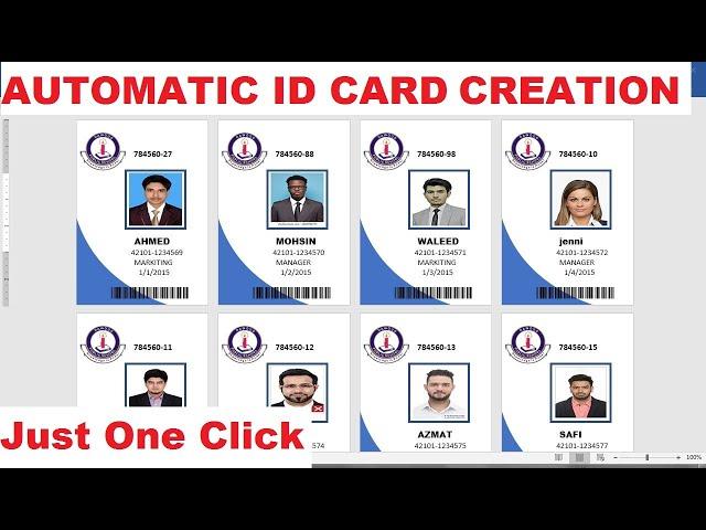 automatic id card creation software in microsoft word