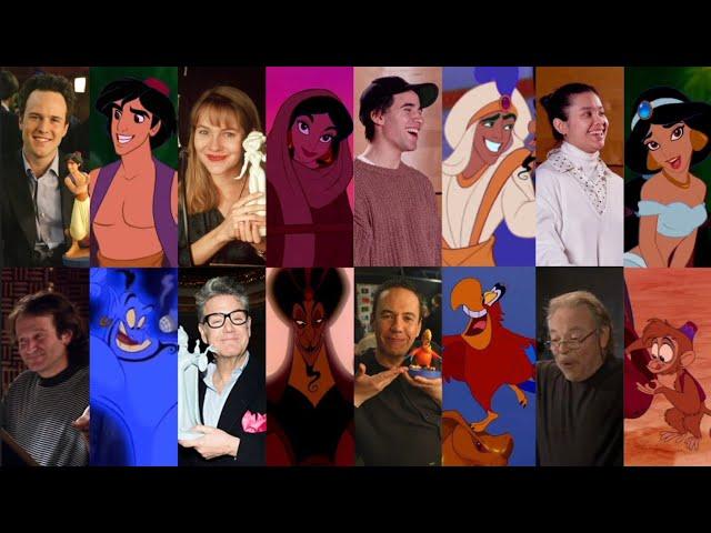 Aladdin | Voice Actors | Behind the Scenes | Side By Side Comparison