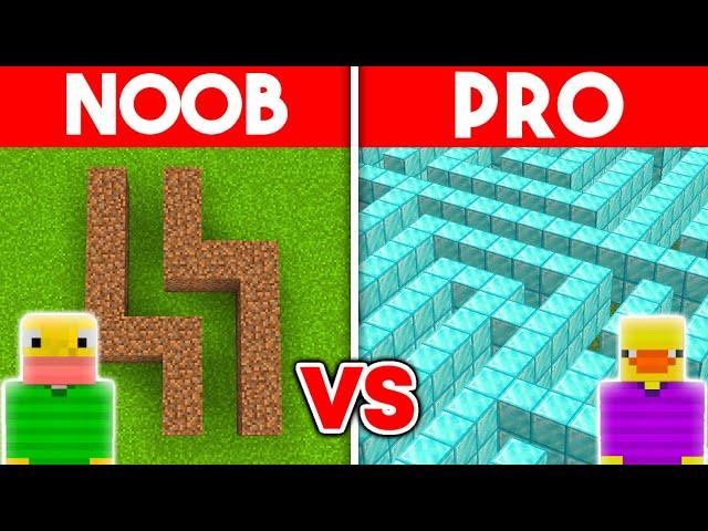 NOOB vs PRO: SAFEST SECURITY TUNNEL BUILD CHALLENGE (Minecraft)