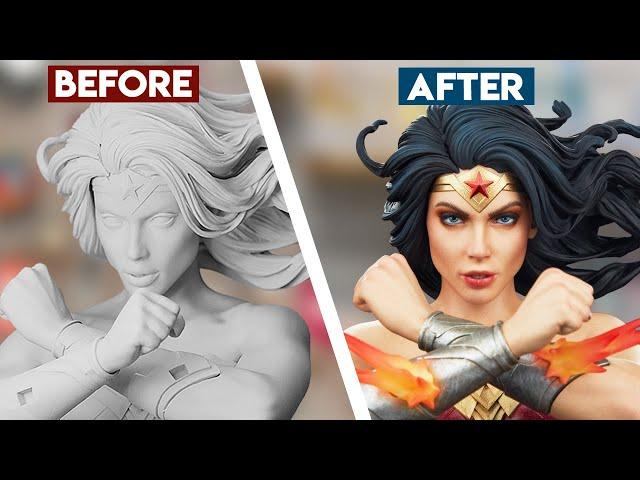 Painting a $600 Wonder Woman Statue! 