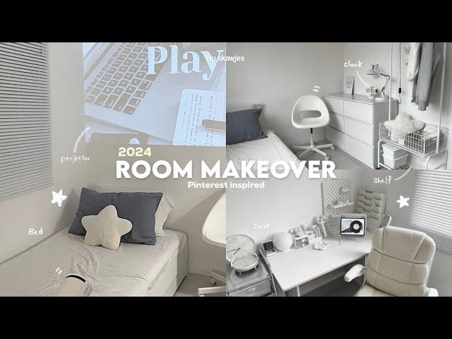 Aesthetic Room Makeover 2024️ 彡 Pinterest inspired, Temu unboxing, cleaning + tour