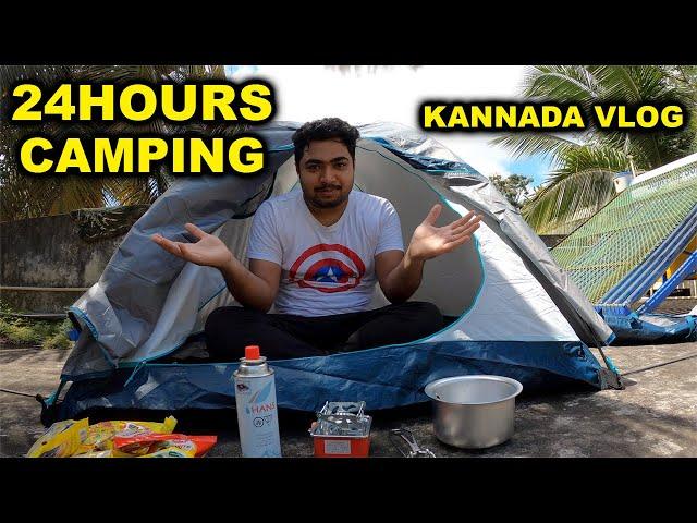 ROOF TOP CAMPING 24 HOURS CHALLENGE | Cooking | Tent | Kannada Camping | Kannada Vlog #Karnataka