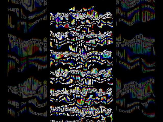 Glitch Text | #touchdesigner