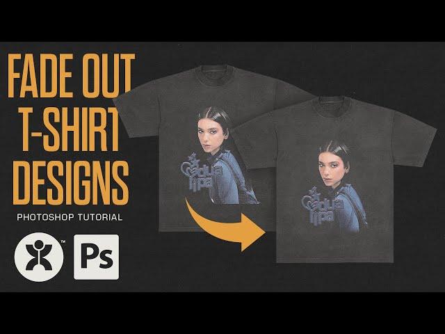 How to Fade Out Images For BETTER T-Shirt Designs | (+EASY GRUNGE BRUSH!!)