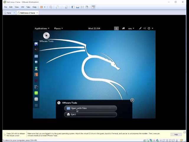 How to install Kali Linux 2 Sana and Tools on VMware?