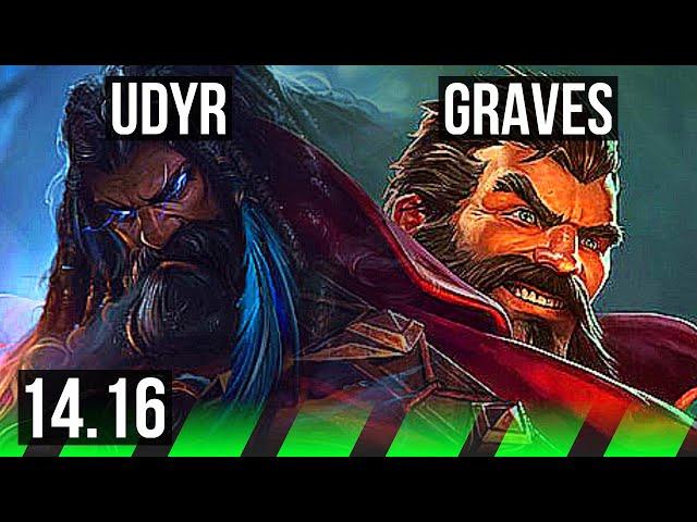 UDYR vs GRAVES (JGL) | 74% winrate, 11/2/8 | EUW Master | 14.16