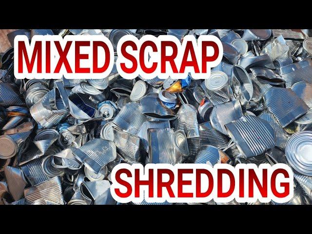 Mixed Aluminum and Tin Scrap Metal Shredding & Separation at SMR