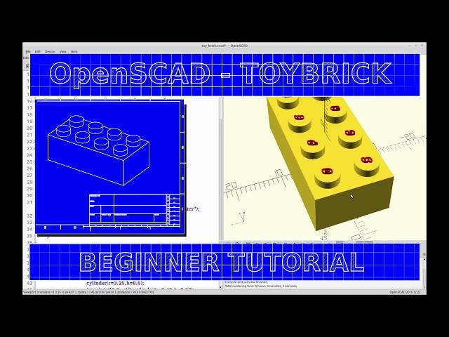 OpenSCAD Tutorial for Beginners - Model a Toy Brick