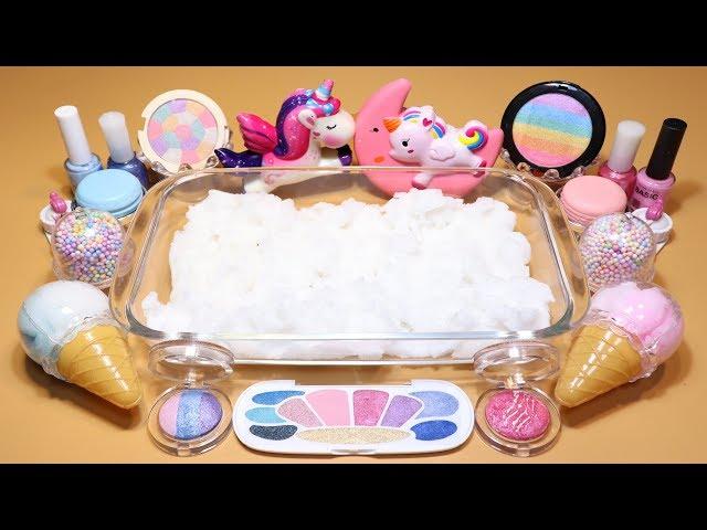 Special Theme Series #1 "Unicorn Slime" Mixing Makeup,Parts,glitter Into Cloud Slime! "Unicorn"