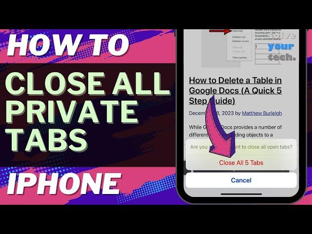 iOS 17: How to Close All Private Tabs on iPhone