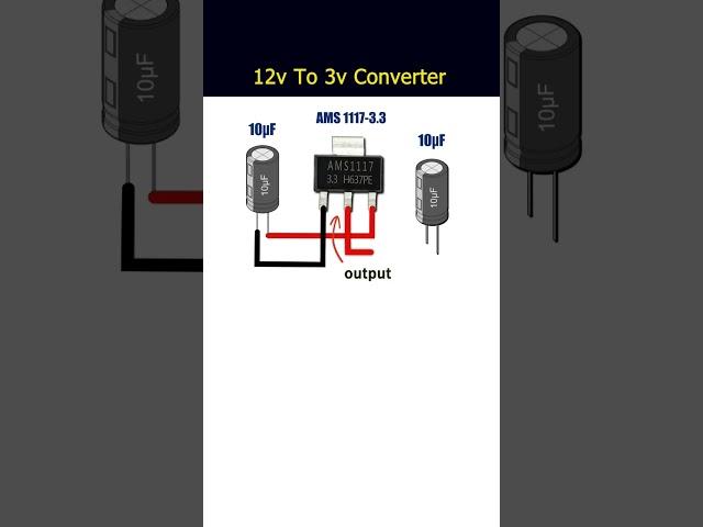 12v to 3v converter  #shorts #tech  #electronic