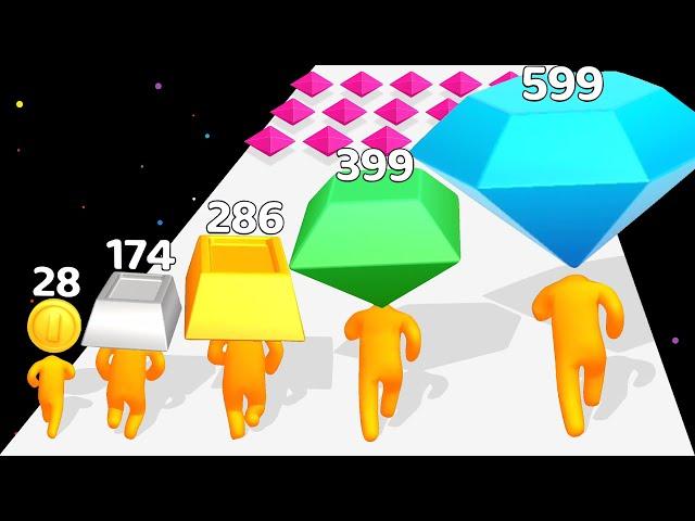 COIN HEAD RUN 3D - Level Up Gem (Freeplay, Math Games)