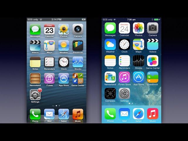 iOS 6 vs iOS 7: UI Comparison!