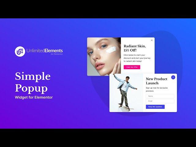 Free Simple Popup Widget for Elementor