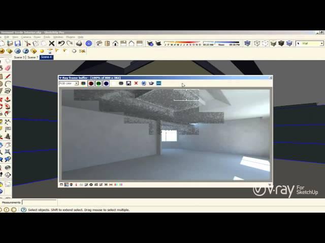 V-Ray for SketchUp - Interior Illumination - tutorial