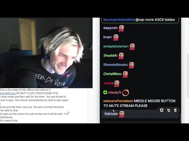 xQc Finds Out Non-Subs Can Type Sub Emotes...