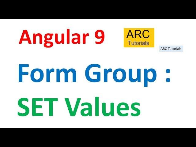 Angular 9 Tutorial For Beginners #47- Reactive Forms - Set Values