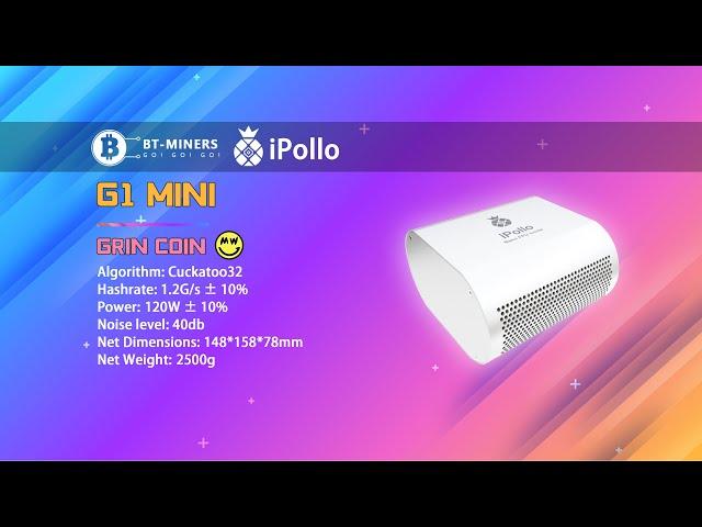 iPollo G1 Mini Grin Coin Miner 1.2G/s Setup