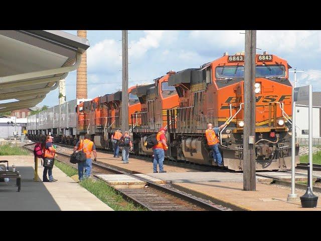 7/13/2021 - Trains Receiving Crew Changes at Fort Madison, IA