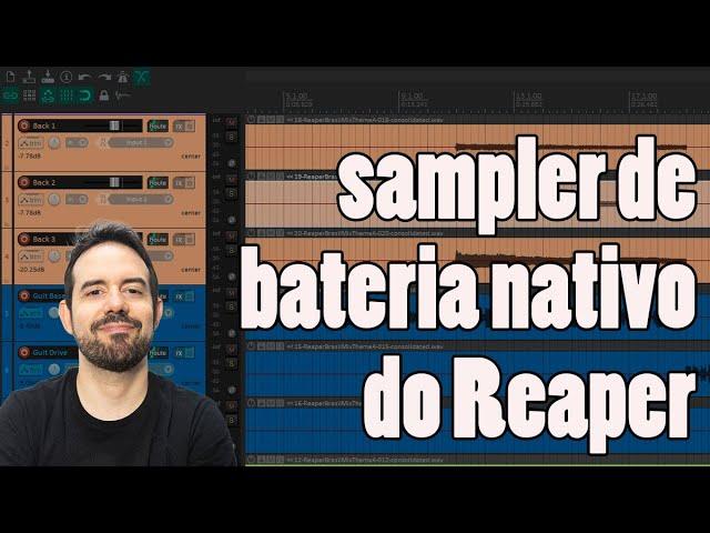 Sampler de bateria nativo do Reaper - MIXANDO #34