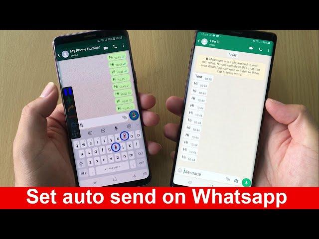 How to set auto send message in Whatsapp