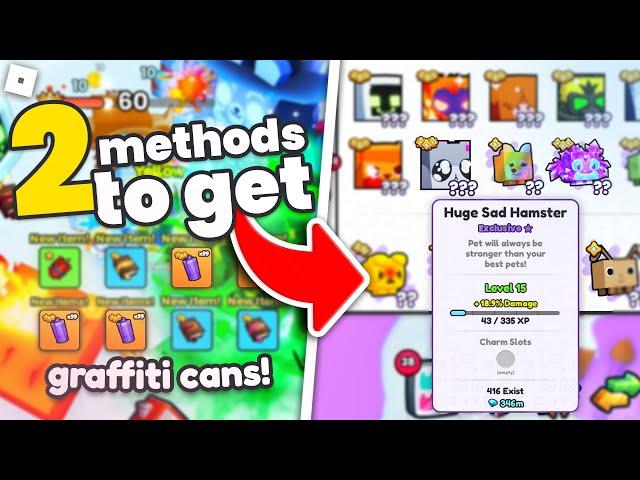 2 FASTEST Ways To Get GRAFFITI CANS in Pet Sim 99!