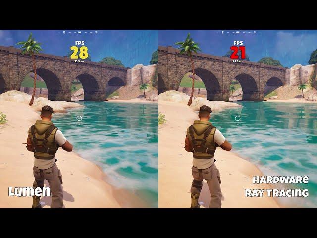 Fortnite Lumen VS Ray Tracing 4K Comparison