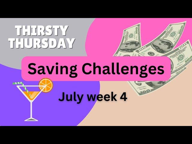 Thirsty Thursday | Sip n Save  Thursday | Saving Challenges | Budgeting | Cash Envelope System