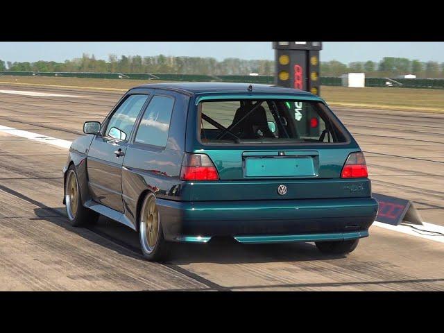 Modified Cars 1/2 Mile Accelerating - 1300HP VW Golf 2 R30 Turbo, M8 Competition, 1250HP RS6 V10