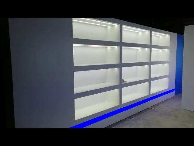 Ouyee Display Custom Display Of Automotive Lighting Showroom Furniture Showcase Design